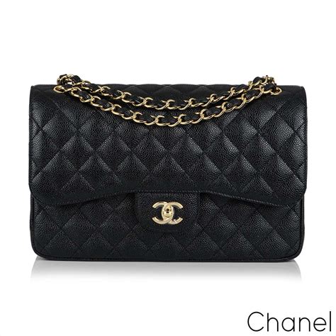 chanel classic flap black|chanel black flap bag.